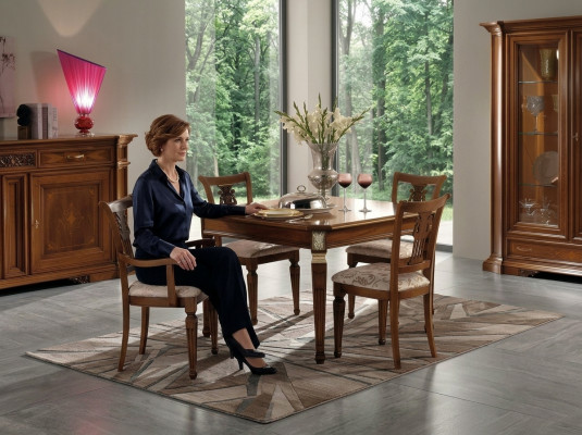 Luxe set eetkamer eettafel stoel XXL tafel tafels stoelen hout design 7 delig Nieuw