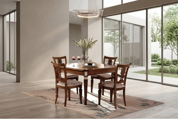 Stel 4x Stoel Stoelen Fauteuil Eetkamer Set Hout Modern Groep Oorfauteuil Meubels