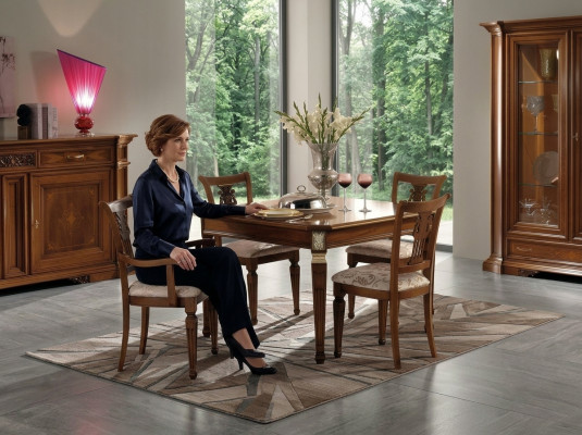 Luxe eettafel Uitschuifbare tafel Houten tafels Modern eetkamerontwerp Italië