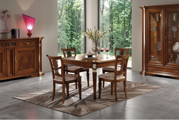 Luxe eettafel Uitschuifbare tafel Houten tafels Modern eetkamerontwerp Italië