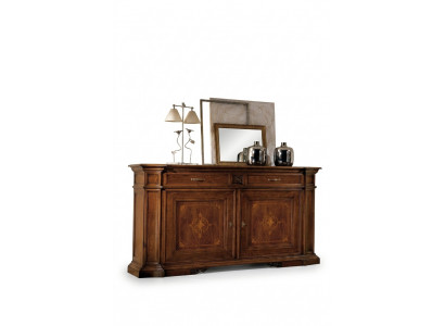 Luxe dressoir hoge kast commodes dressoirs kasten hout bruin Italiaanse meubels