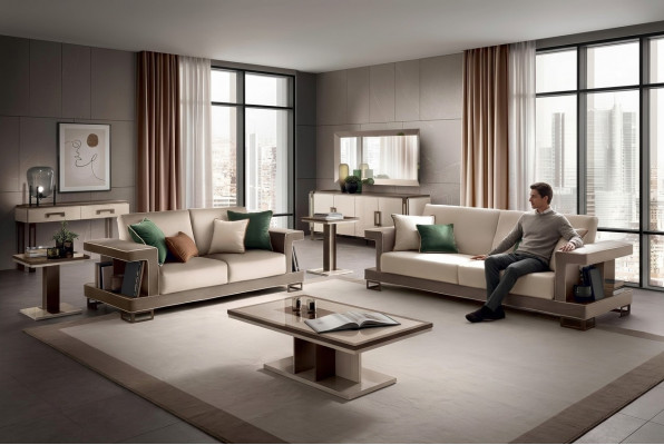 Bankstel 3 2-zits set Design Bank Bekleding Banken Bank Modern Luxe Nieuw