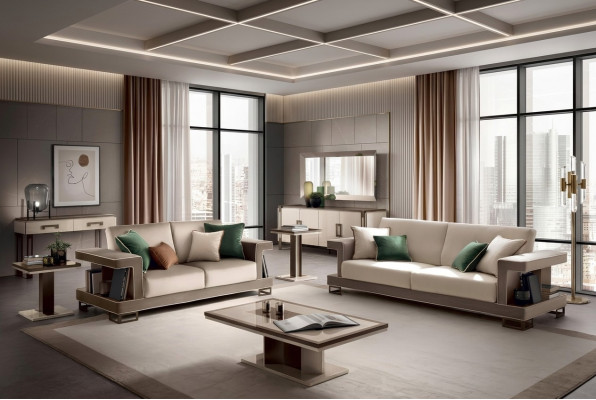 Bankstel 3 2-zits set Design Bank Bekleding Banken Bank Modern Luxe Nieuw