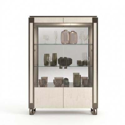 Vitrine 2 deurs kast Vitrines Woonkamer kasten Design kast Meubels Glas Nieuw