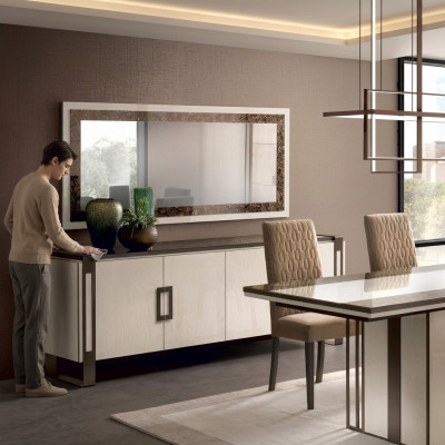 Ontwerper ladekast dressoir lage kast kast woonkamer plank luxe spiegel