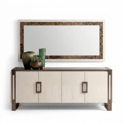 Ontwerper ladekast dressoir lage kast kast woonkamer plank luxe spiegel