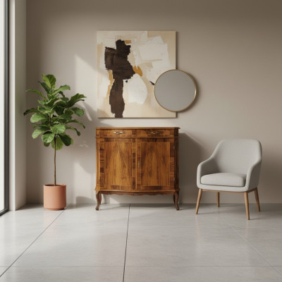 TV Boekenkast Boekenkast voor woonkamer Design plank Bruin in houten legplanken
