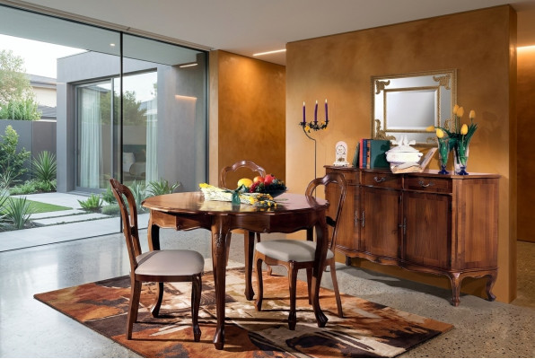 Kast Woonkamer Plank Luxe Hout Ontwerp Dressoir Buffet Zij Bruin Meubels