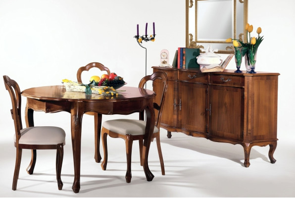 Kast Woonkamer Plank Luxe Hout Ontwerp Dressoir Buffet Zij Bruin Meubels