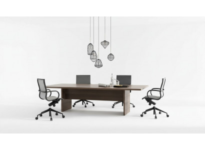 Bespreking conferentietafel kantoormeubelen vergadertafel tafel kantoorontwerp hout