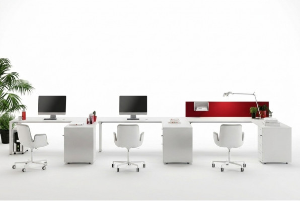 Hoekbureau Computerbureau Kantoor aan huis Kantoor meubelen Computermubelen 3-delige set