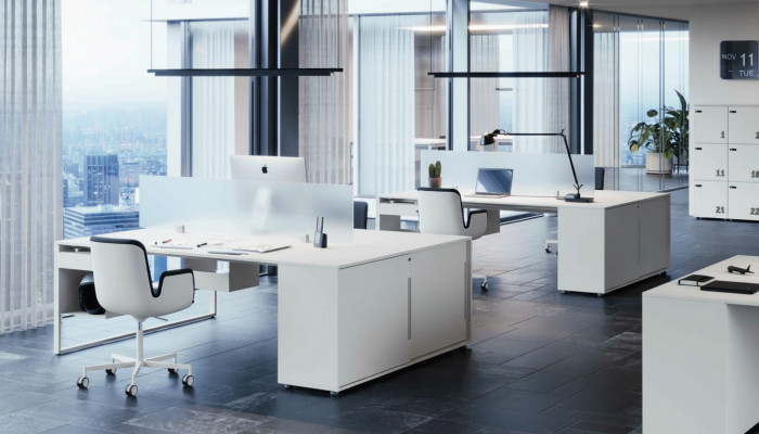 Bureau Werktafel Computertafel Dubbele bureau met lade