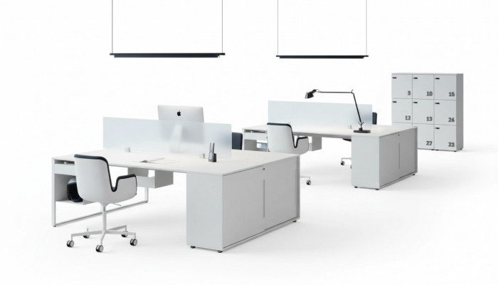 Bureau Werktafel Computertafel Dubbele bureau met lade