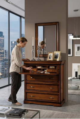 Dressoir hout ladenkast commode met 3 laden dressoir kasten
