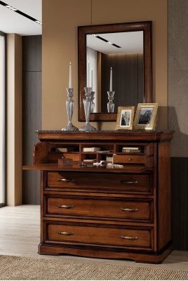 Dressoir hout ladenkast commode met 3 laden dressoir kasten