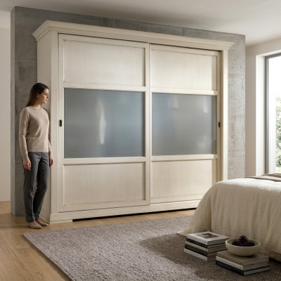 Luxe kledingkast Italiaanse meubels Slaapkamer kast Massief houten kasten