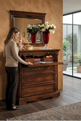 Sideboard Dressoir Houten ladekast met 4 laden Nieuwe kast met laden