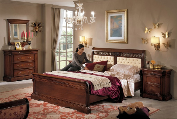 Slaapkamer Bed Nachtkastje Kledingkast Commode Hotel Tweepersoons Nieuwe Set 3-delig.