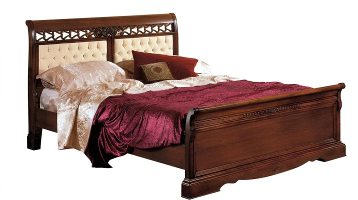 Bed tweepersoonsbed houten bed meubels massief hout slaapkamer designbed houten bedden