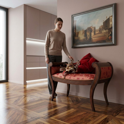Voetenbank Slaapkamer Kruk Design Bank Woonkamer Zitbank Fauteuil Meubels Nieuw