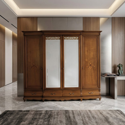 Kledingkast Set Houten Kast Slaapkamer Massief Houten Meubels Italië Kasten