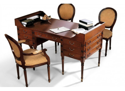 Tafel met stoel houten bureau bureau met laden werktafel 2-delig