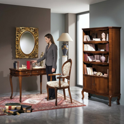 Stel tafel met spiegel tafels stoelen stoel set retro-stijl kast meubels 3-delig.