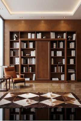 Boekenkast Italiaanse meubels Plank Houten kasten Planken Vitrine Buffet