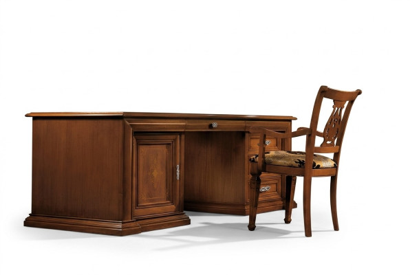 Bureau stoel tafels thuiskantoor tafel massief 2-dlg set kantoor