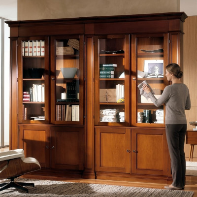 Woonkamer kast Plank Boekenkast Houten archiefkast Kasten Vitrine Italië