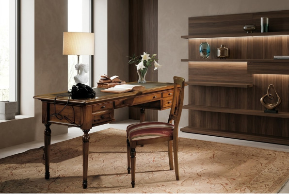 Schrijftafel Secretaire Italiaanse meubels Tafel Stoel Set Kantoor 2-delige Schrijftafels