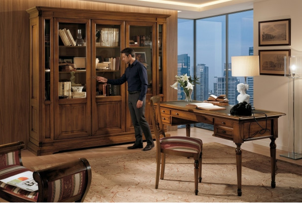 Kantoorset houten tafel stoel boekenplank bureau plank kasten 3-delige sets Nieuw