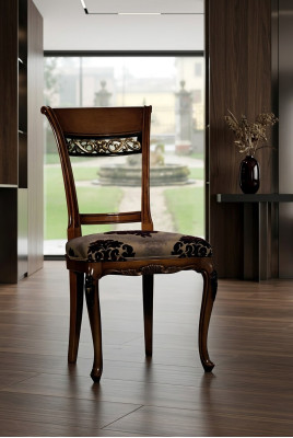 Echt houten stoelen Eetkamer Designstoel met gesneden patronen Fauteuil Meubels