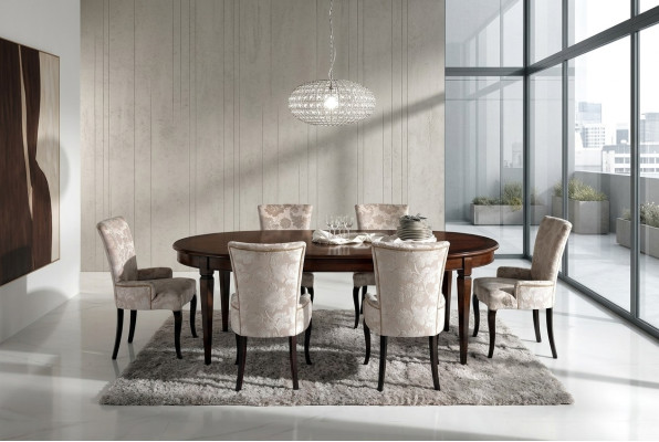 Eettafelset Eetkamermeubels Inrichtingsgroep Tafel + 6 Stoel Set 7-delig.