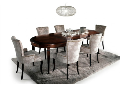 Eettafelset Eetkamermeubels Inrichtingsgroep Tafel + 6 Stoel Set 7-delig.