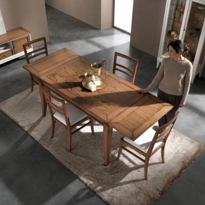 Natuurhouten eettafel Tafel Ontwerp Moderne eetkamer Uitschuifbare tafel Nieuw