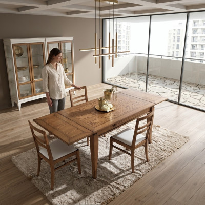 Eetkamer Set Eetgroep Eettafel + 4x Stoelen Stoel Modern Tafel Tafels Set