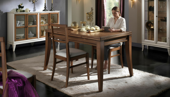 Eettafel natuurhout retrostijl eetkamer woonkamer eettafels tafels meubels