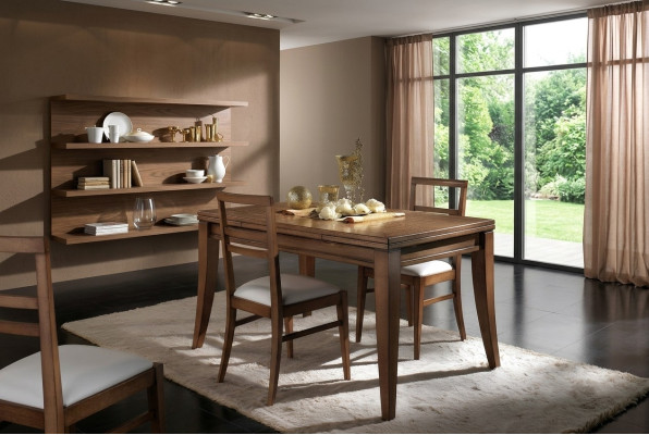Eettafel natuurhout retrostijl eetkamer woonkamer eettafels tafels meubels
