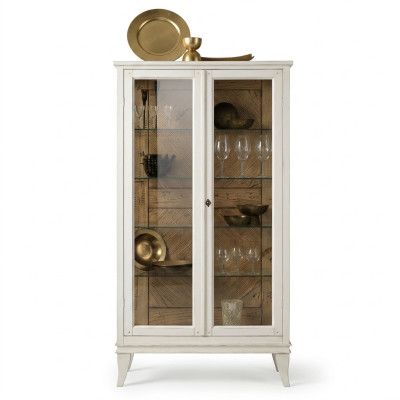 Retro stijl glazen eetkamerkast glazen tafel kast vitrine woonkamer vitrines