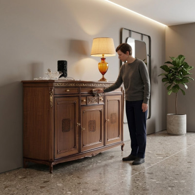 Ladenkast Dressoir Buffet Bruin Massief Houten Kast Meubels Ladenkasten Sideboards
