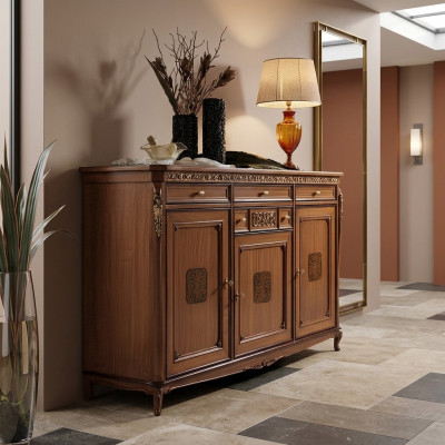 Ladenkast Dressoir Buffet Bruin Massief Houten Kast Meubels Ladenkasten Sideboards