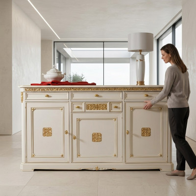 Commode dressoir dressoir wit dressoirs kast commodes meubels massief hout