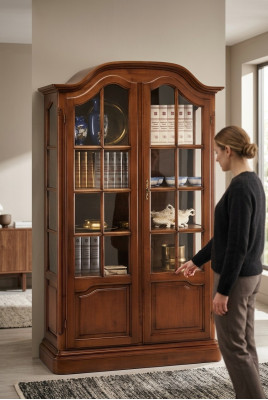 Sideboard Woonkamer Dressoir Massief hout Dressoir Vaccari cav giovanni Glas Nieuw