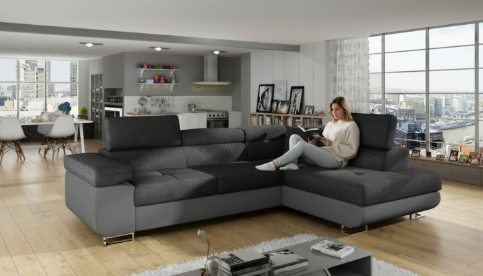 Eck Stoff hoekbank L-vorm Bank Bank Design Bank bekleding Stof Modern Stof