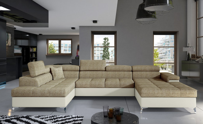 Stof U-vorm bank woonlandschap hoekbank set ontwerp modern bank modern nieuw