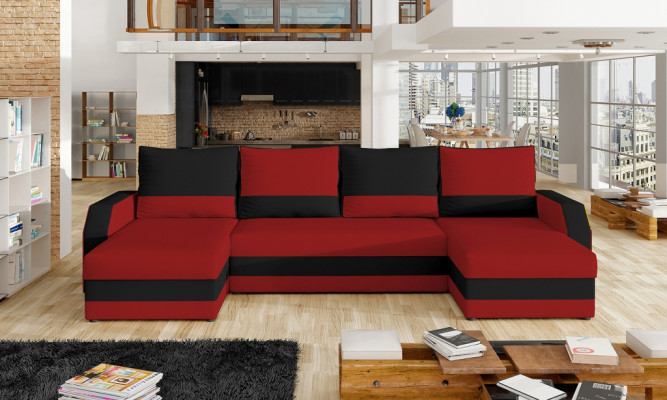 Eckstof hoekbank U-vorm bank bank design bank bekleden stof modern textiel