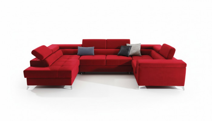 Hoekbank U-vorm Bank Bank Ontwerp Bekleding Slaapbank Bedfunctie Woonlandschap