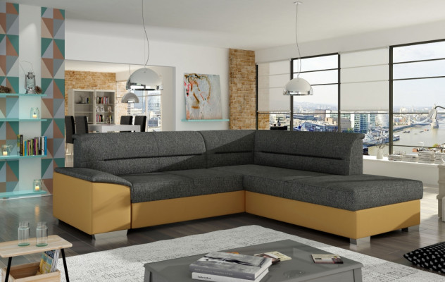 Stoff hoekbank L-vorm bank bank ontwerp bekleding modern textiel zitkussen groep