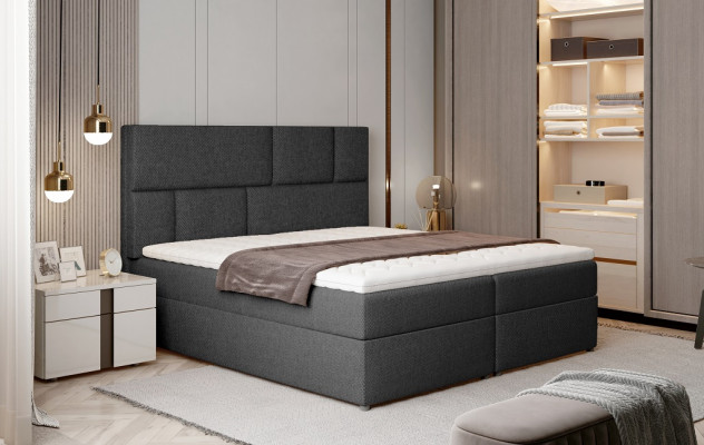 Luxe designer gestoffeerd bed bedden designerbed boxspring textiel 180x200